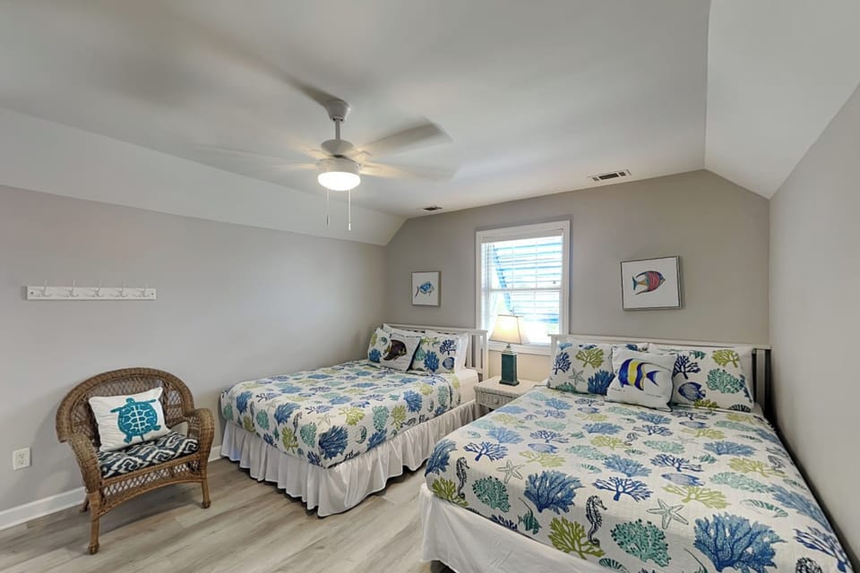 Fourth Bedroom - Two Queens, TV - Second Floor