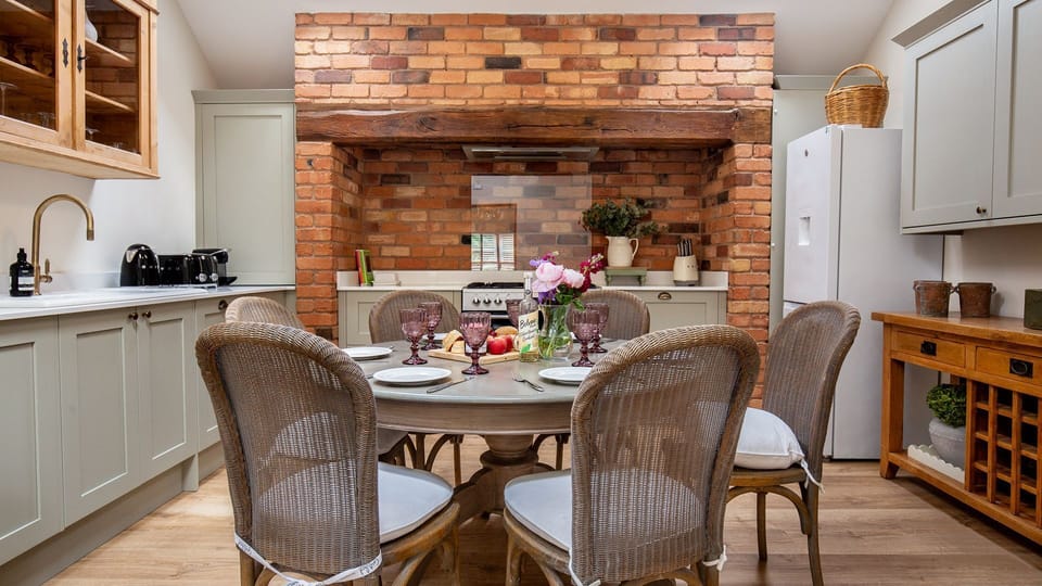 The spacious kitchen is a great space to gather for breakfast enjoying a coffee from the Nespresso machine