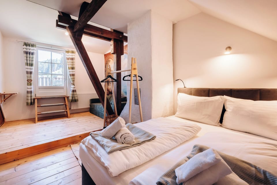 Bedroom 2, double bed and sleeping sofa