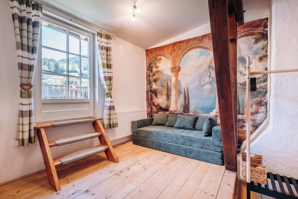 Sleeping Sofa and access to the balcony