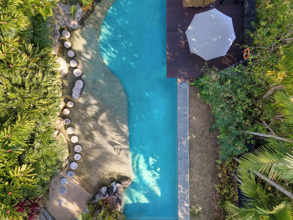 Birds eye view of pool