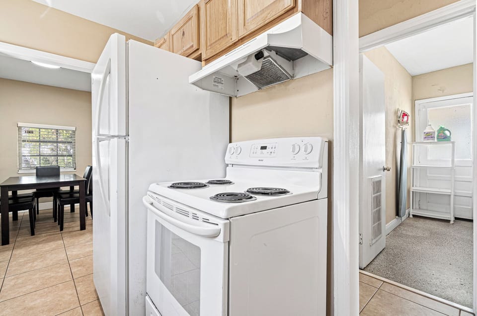 Functional kitchen with dining nook and extra storage space