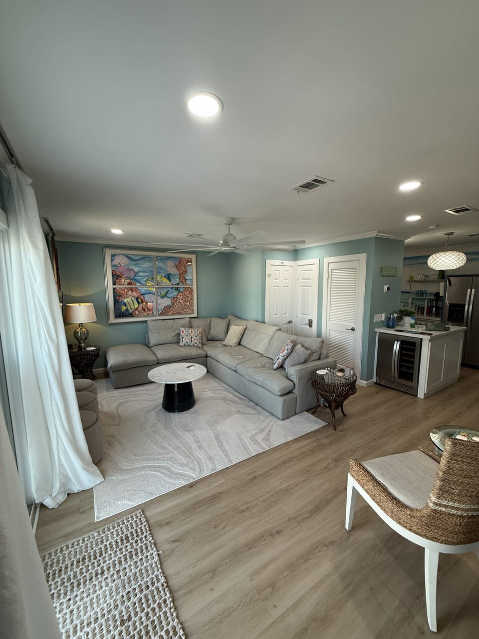 Living Room ~ Smart TV ~ Open to Kitchen & Dining Area ~ Balcony Access