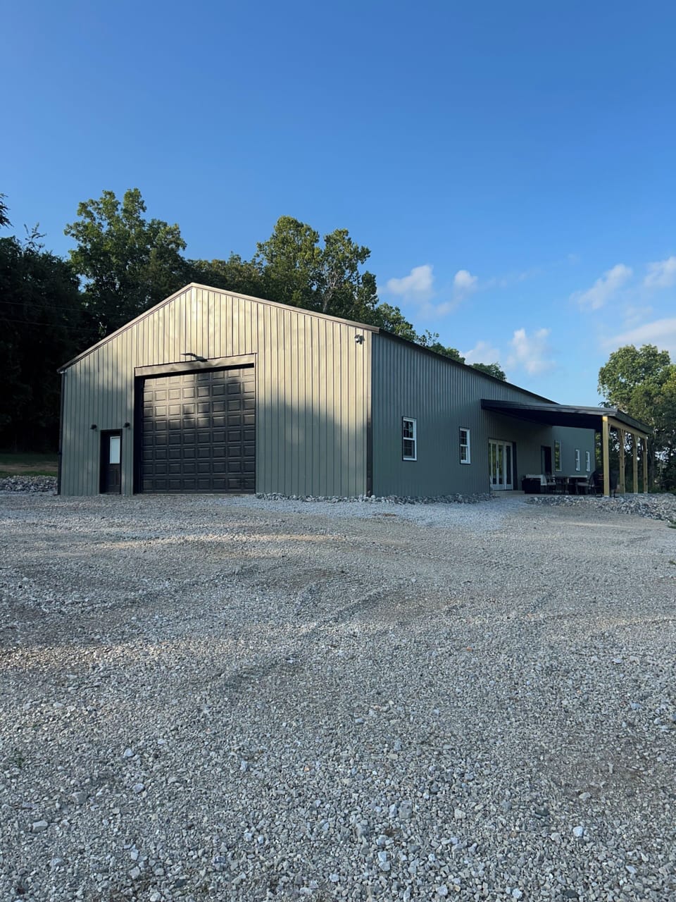 Front door and large garage to store your vehicles, ATV, SXS, and outdoor gear