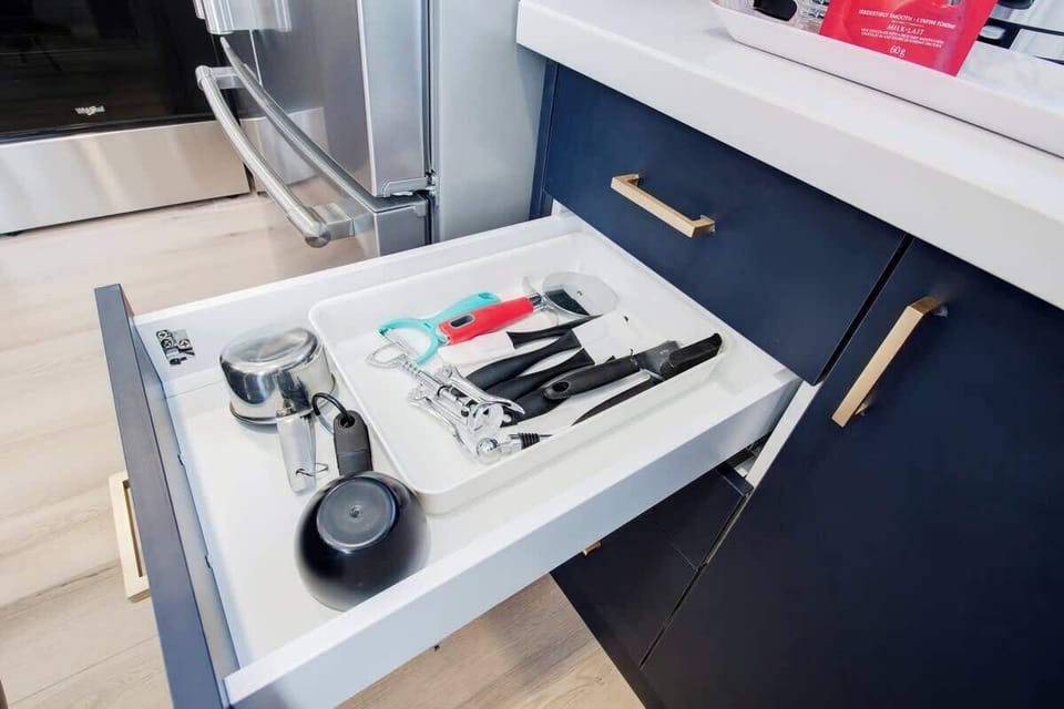Fully equipped kitchen featuring modern appliances and everything you need for homemade meals