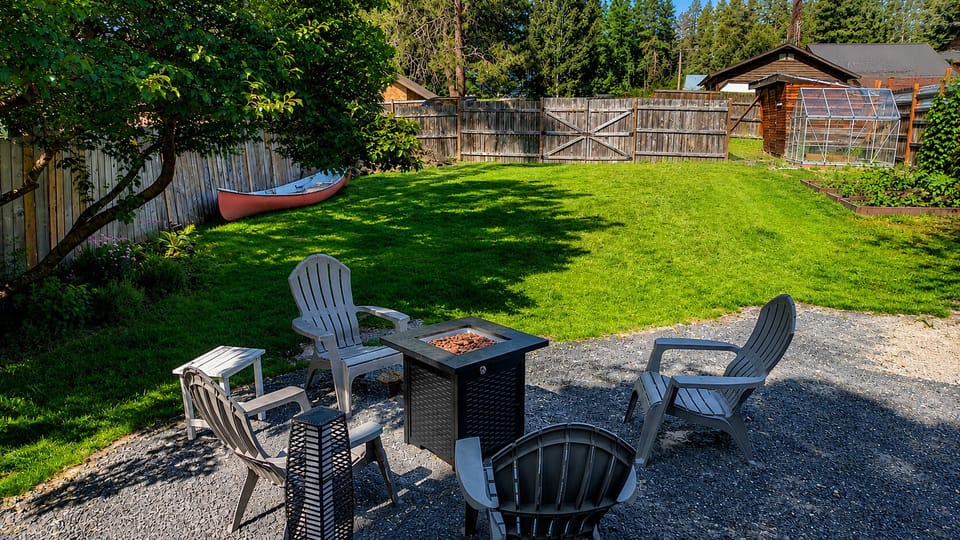 Lounge or play in the fully-fenced back yard