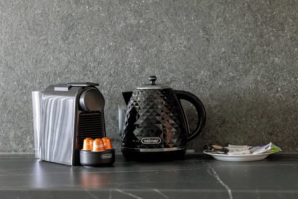 Coffee and tea-making facilities available for guests' convenience.