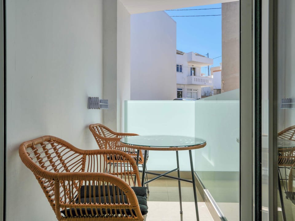 Enjoy a morning coffee or an evening drink from the private balcony while taking in the atmosphere of Kefalos Village.