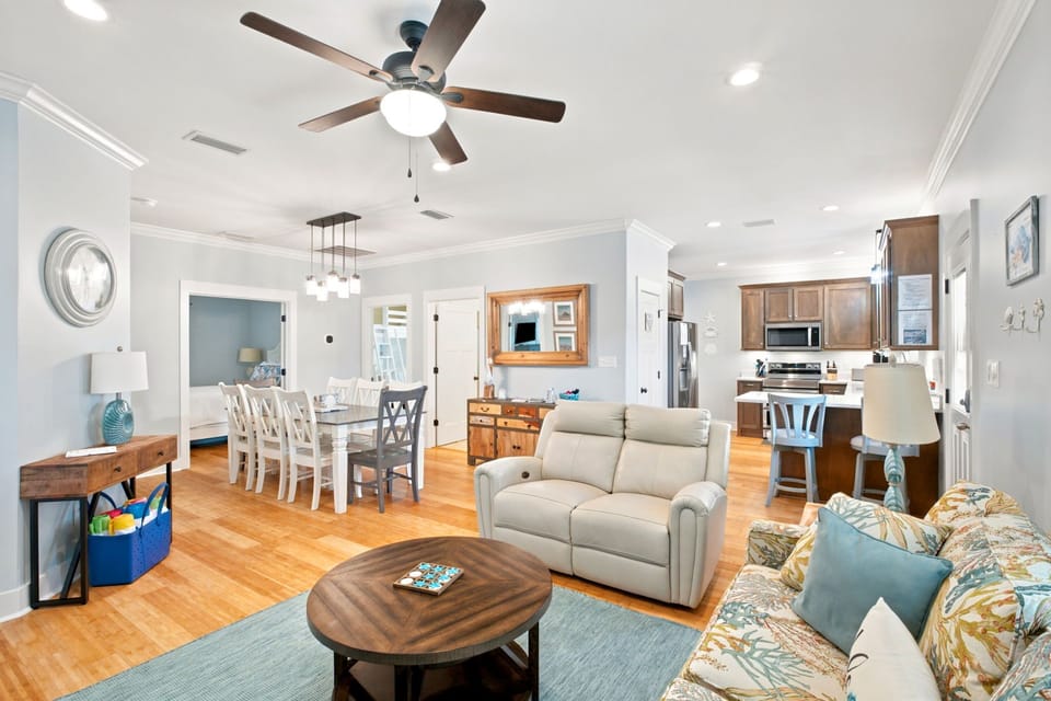 Open Concept Living Room, Dining Room and Kitchen
