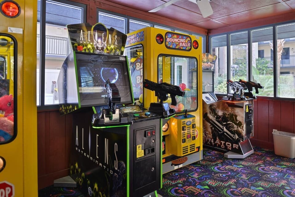 Play classic arcade favorites for laid-back, all-ages fun.