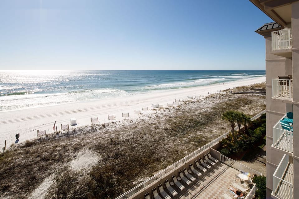 Beach views from the private balcony