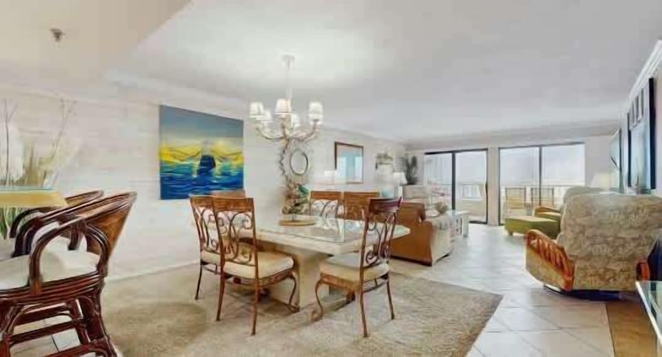 Dining table with seating for six