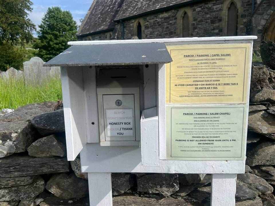 Car park honesty box
