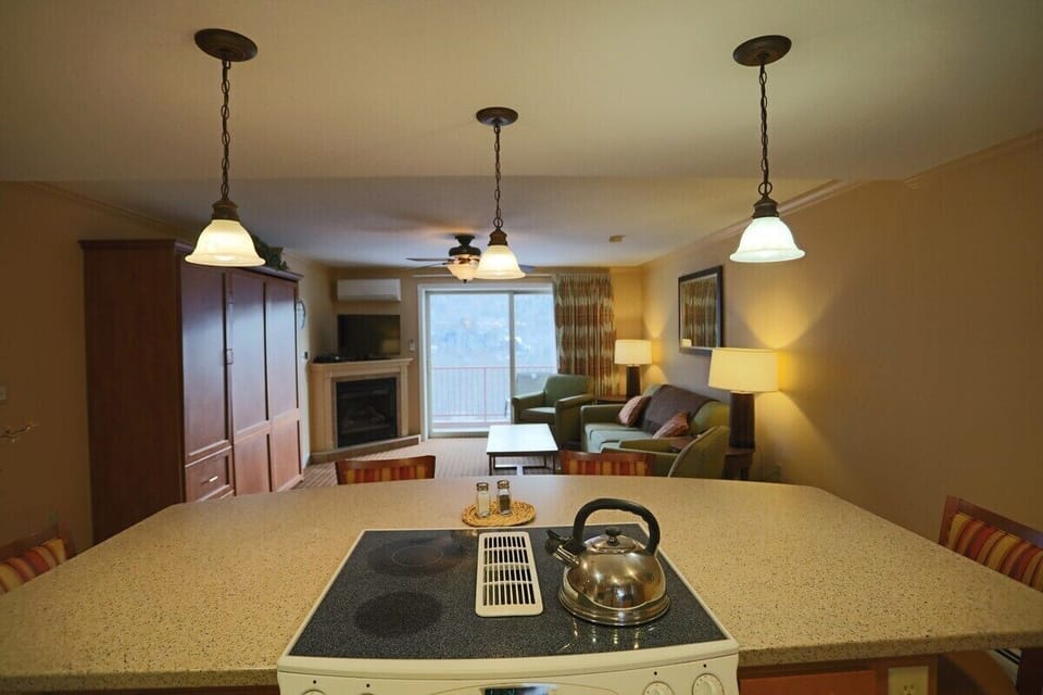 View of Living area and slider at NH condo