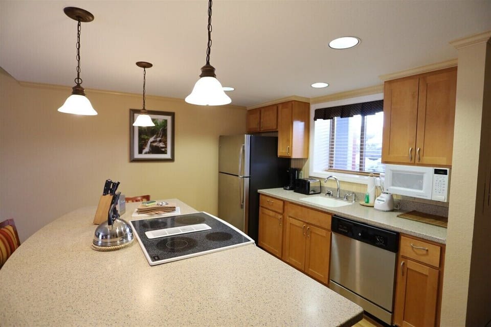 Kitchen with Island at Pollard Brook