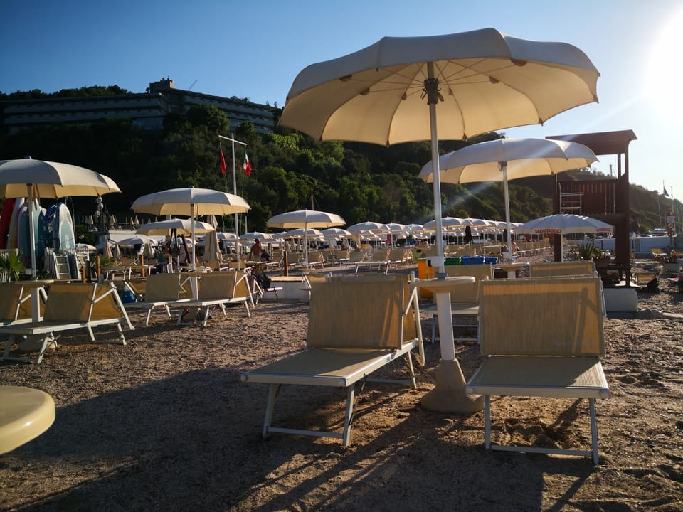 The beach chairs 