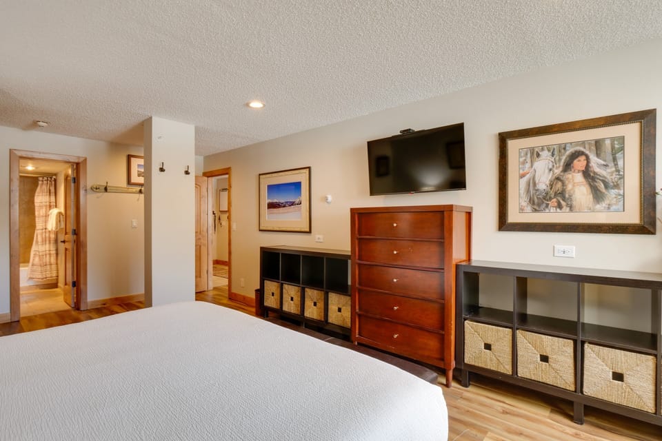 Indoors, Cabinet, Furniture, Bed, Painting