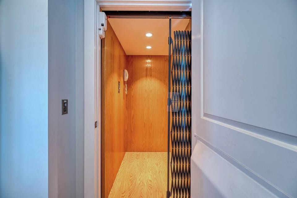 Indoor warm wood accents