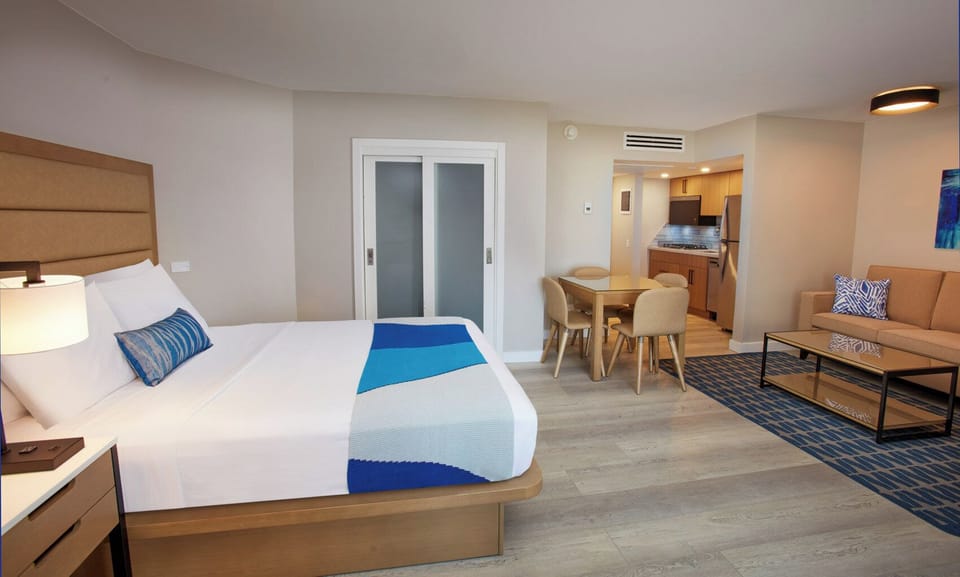 Unwind in a bright studio with convenient in-room kitchenette.