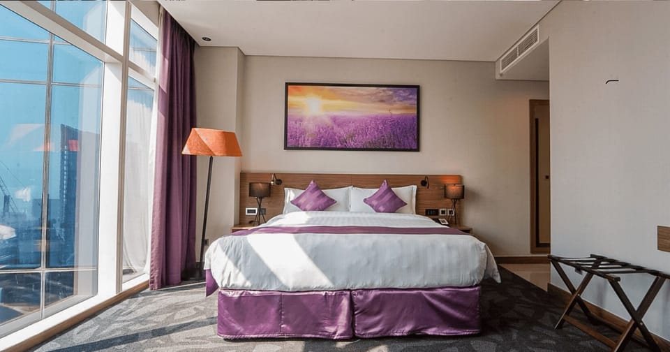 Bedroom. Interior and views may vary based on location and availability