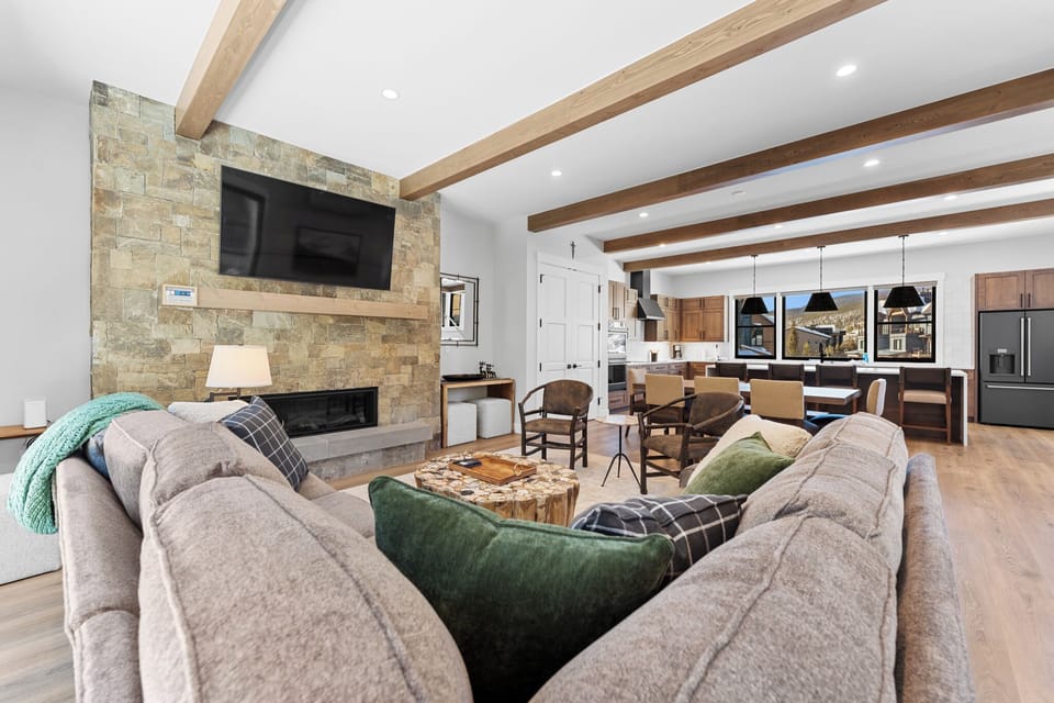 The main level features an open floor plan and is a perfect place to gather.