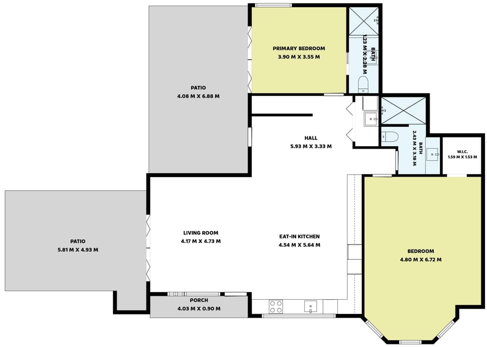 Floor Plan - This Apartment is part of a Grand old Villa. 