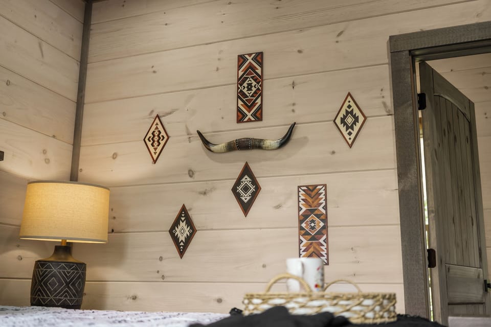 The details tell the story of the cabin's unique character.