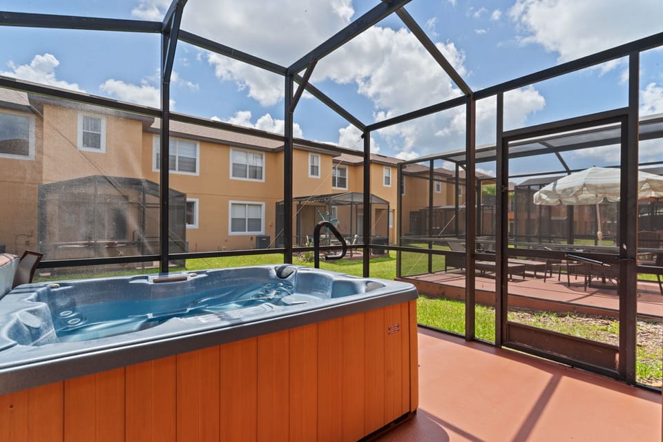 Patio with spa