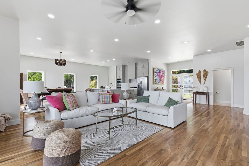 Huge open floor plan on top level