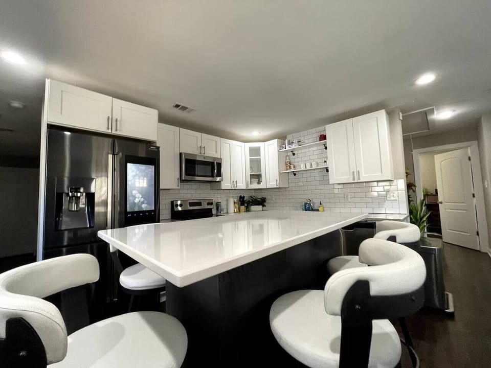 Fully equipped kitchen with everything you need to cook, serve, and enjoy meals at home.