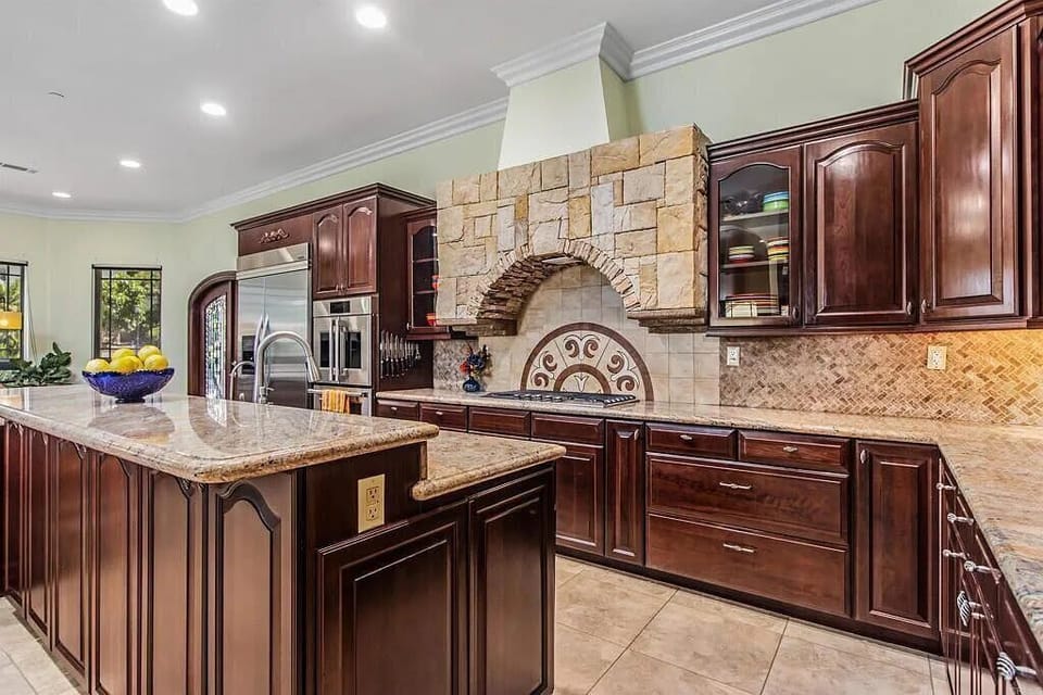 Prepare meals with ease in this beautifully appointed kitchen.