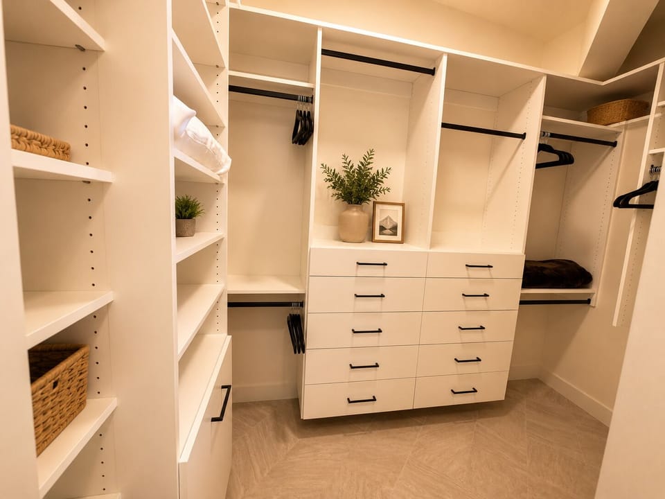 A generous walk-in closet provides plenty of organized storage, making it easy to settle in comfortably for a longer Park City getaway.