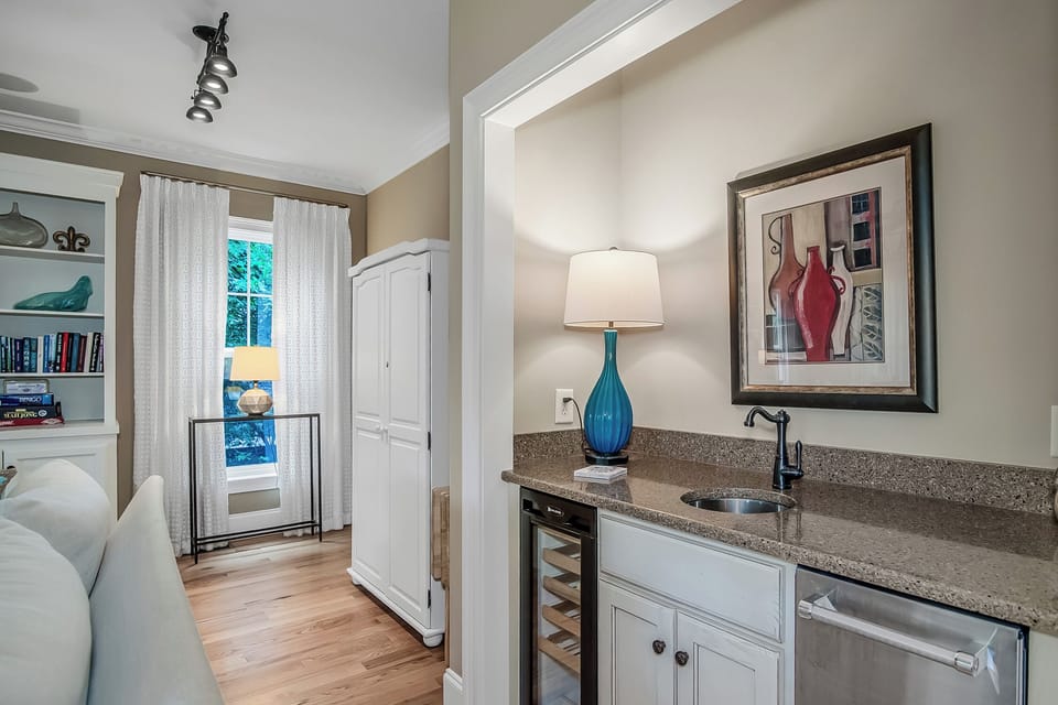 Living Area with Wet Bar