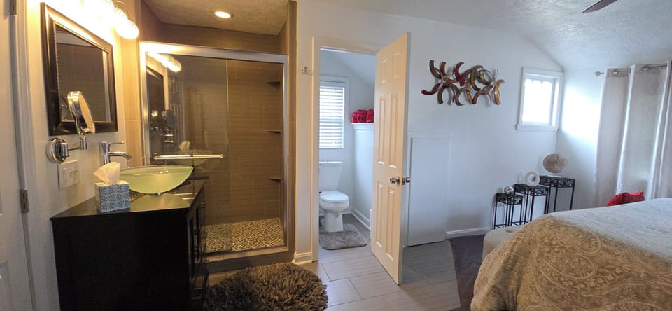 In-suite bathroom.
