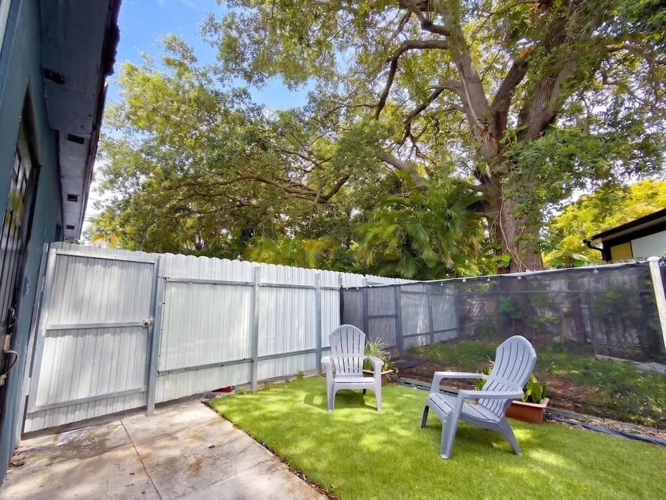 Enjoy fresh air from the outdoor seating area just outside the unit