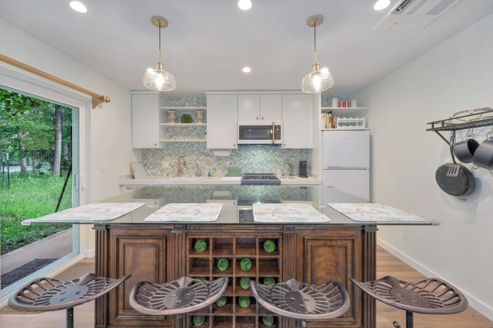 Kitchen space with island seating for 4. | Main Level