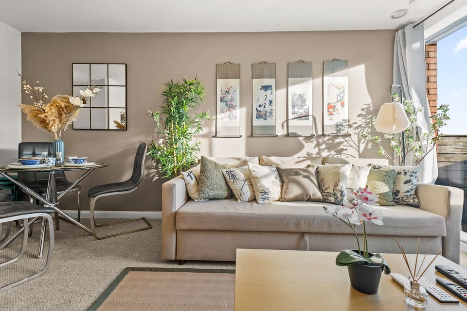 Spacious open-plan living room with direct access to the balcony for relaxing views and outdoor enjoyment