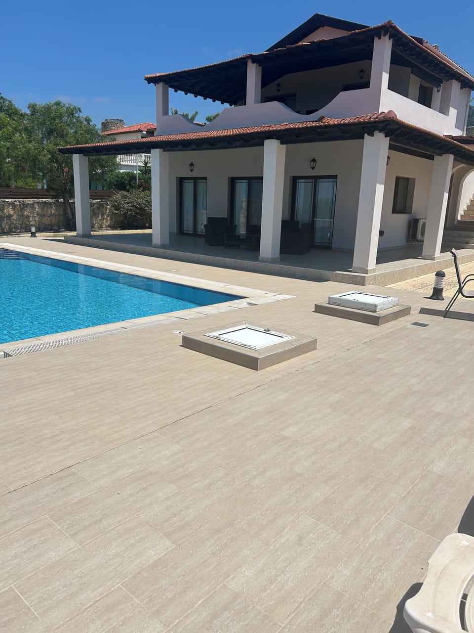 Pool deck and outside area