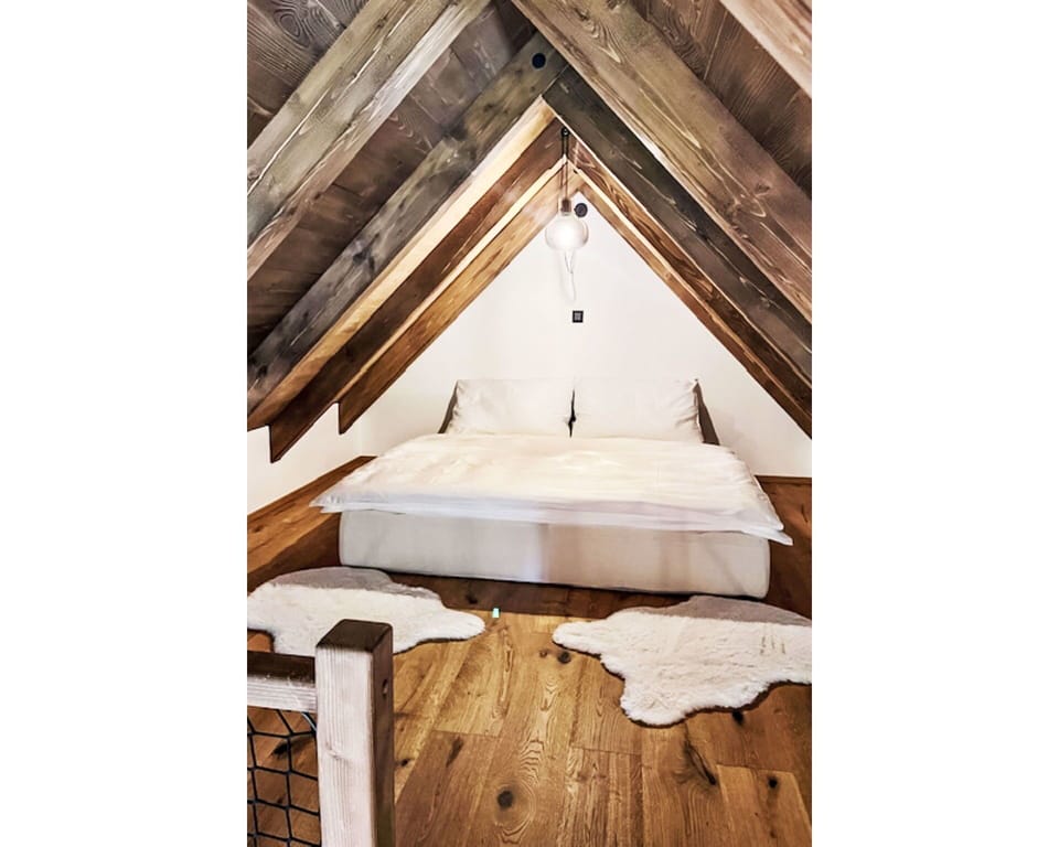 Wood, Interior Design, Bedroom, Floor, Flooring, Ceiling, Attic, Furniture, Hardwood, Home