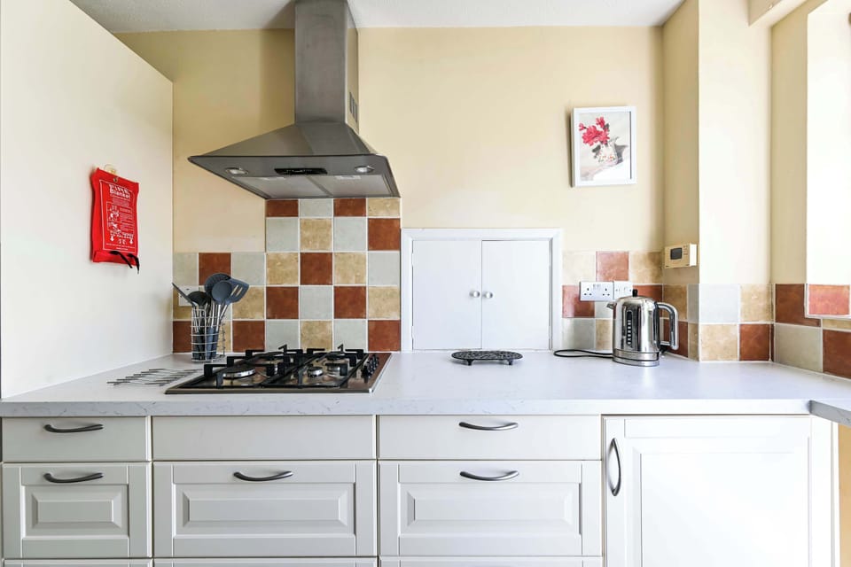 Fully equipped kitchen for effortless home cooking.