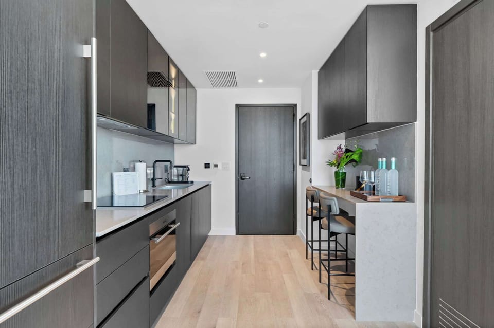Fully-equipped, high-end kitchen.