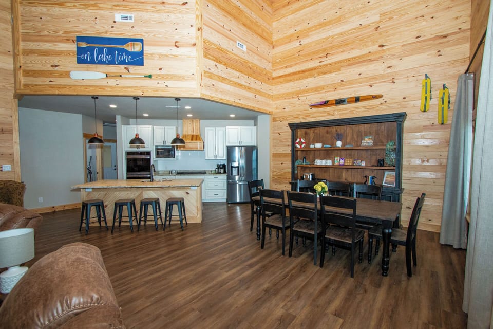 Kitchen and dining areas