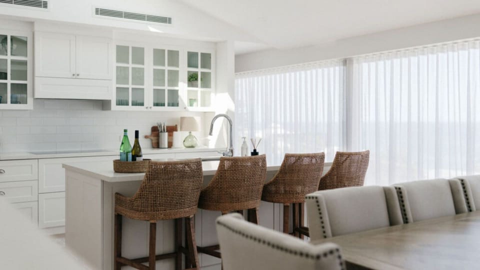 Open-plan kitchen and living area designed for effortless entertaining.