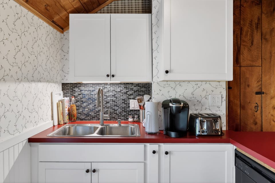 Indoors, Sink, Sink Faucet, Kitchen, Cabinet
