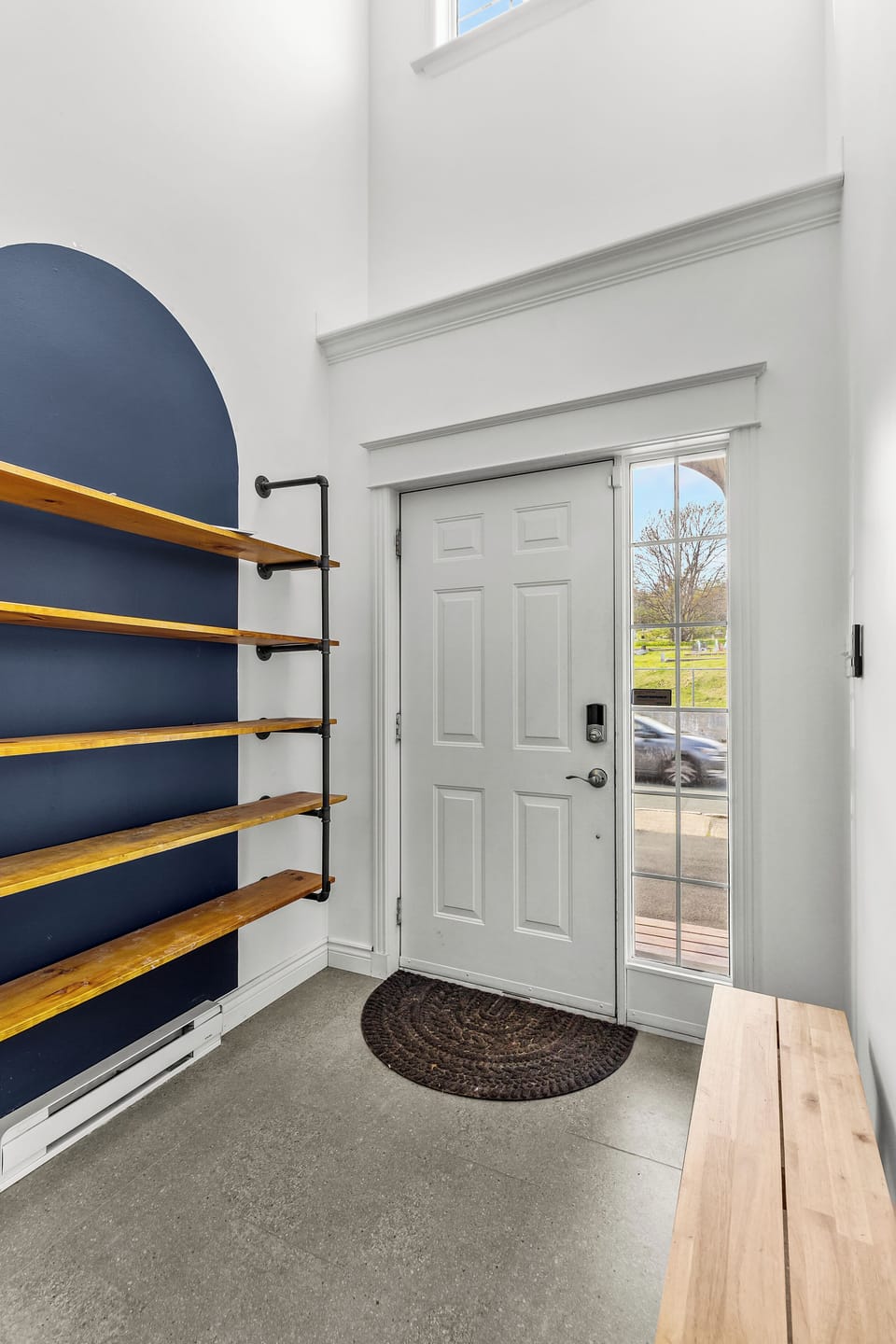 Welcoming entryway with convenient access to outdoor spaces and main living areas
