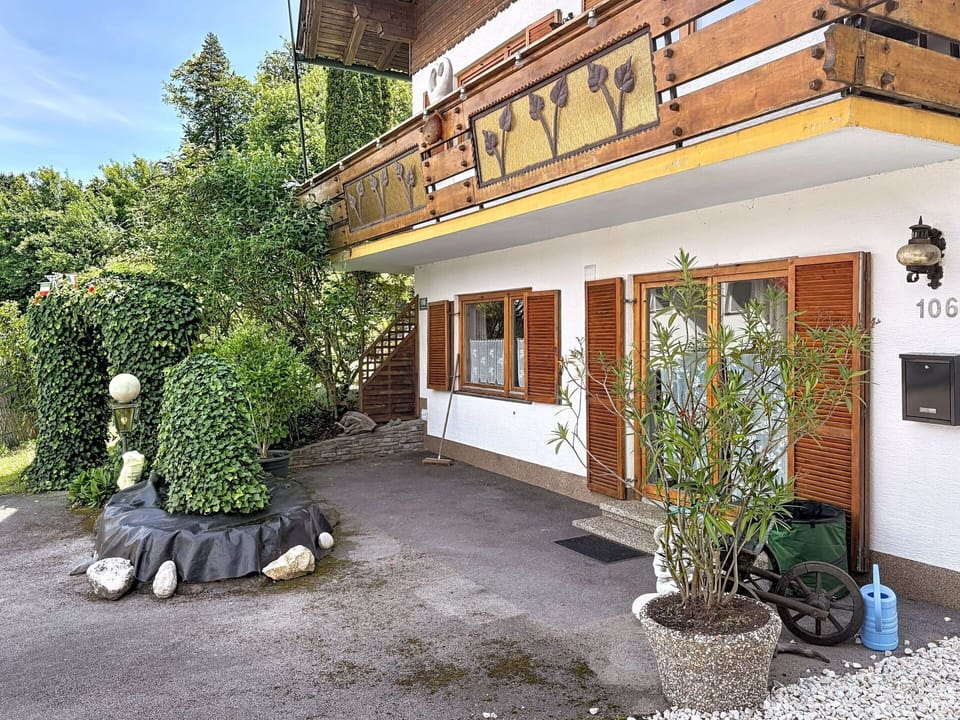 Wood, Shrub, Door, Cottage, Flowerpot, Houseplant, Balcony, Yard, Design