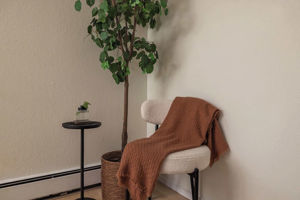 Additional seating in bedroom