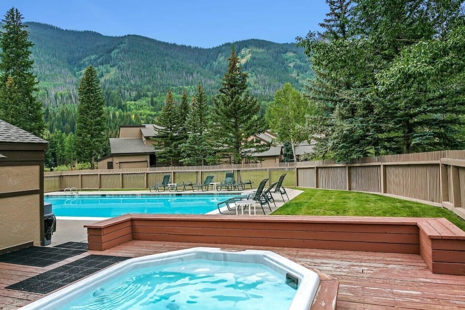 Shared heated pool and hot tub