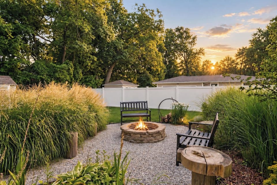 Firepit and Home Garden