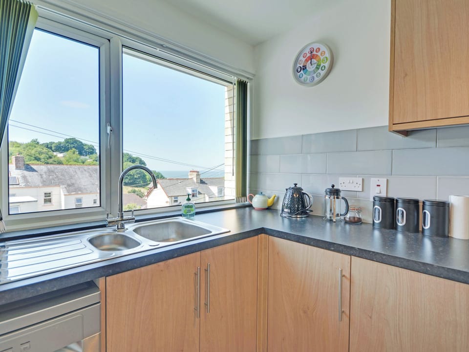  Kitchen with view | Top Deck, Combe Martin